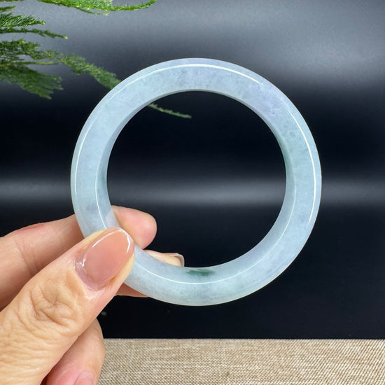 Genuine Burmese Green lavender Jade Jadeite Bangle Bracelet ( 57.1mm )