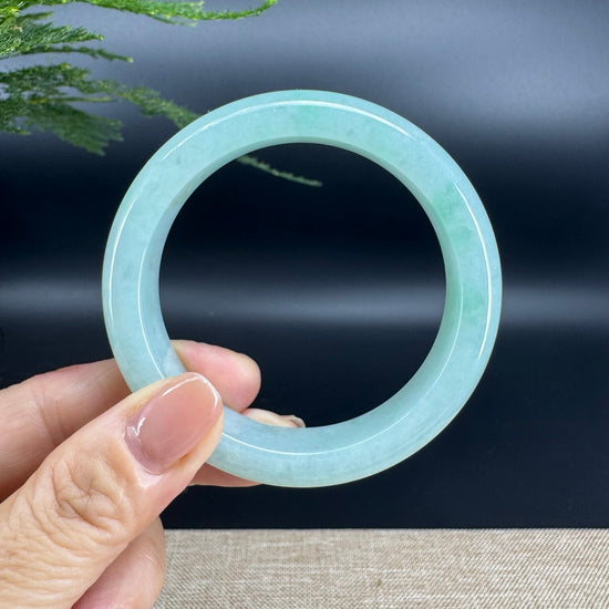 Genuine Burmese Apple Green Jade Jadeite Bangle Bracelet ( 57mm )