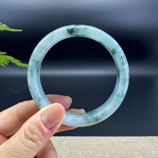Genuine Burmese Green Jade Jadeite Bangle Bracelet ( 61.6mm )