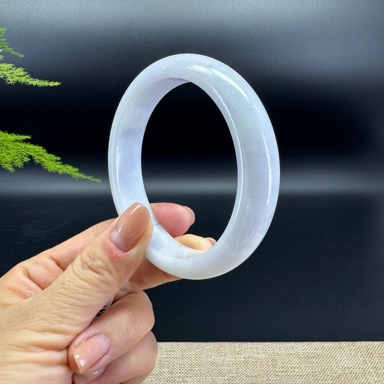 Genuine Burmese Lavender Jade Jadeite Bangle Bracelet ( 61.6mm )