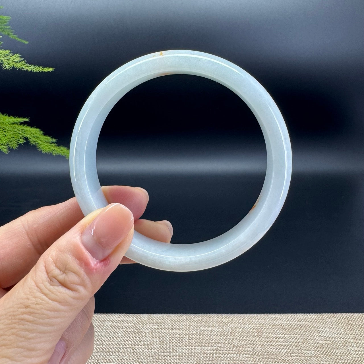 Genuine Burmese Green Jade Jadeite Bangle Bracelet ( 61mm )