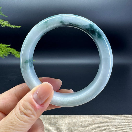 Genuine Burmese Green Jade Jadeite Bangle Bracelet ( 61.4mm )