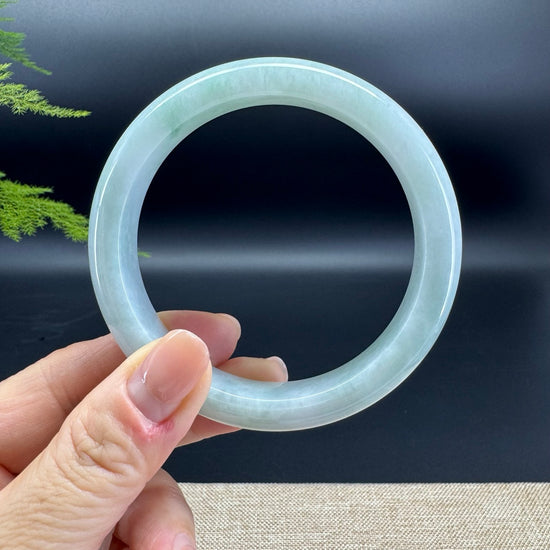 Genuine Burmese Green Jade Jadeite Bangle Bracelet ( 61.8mm )