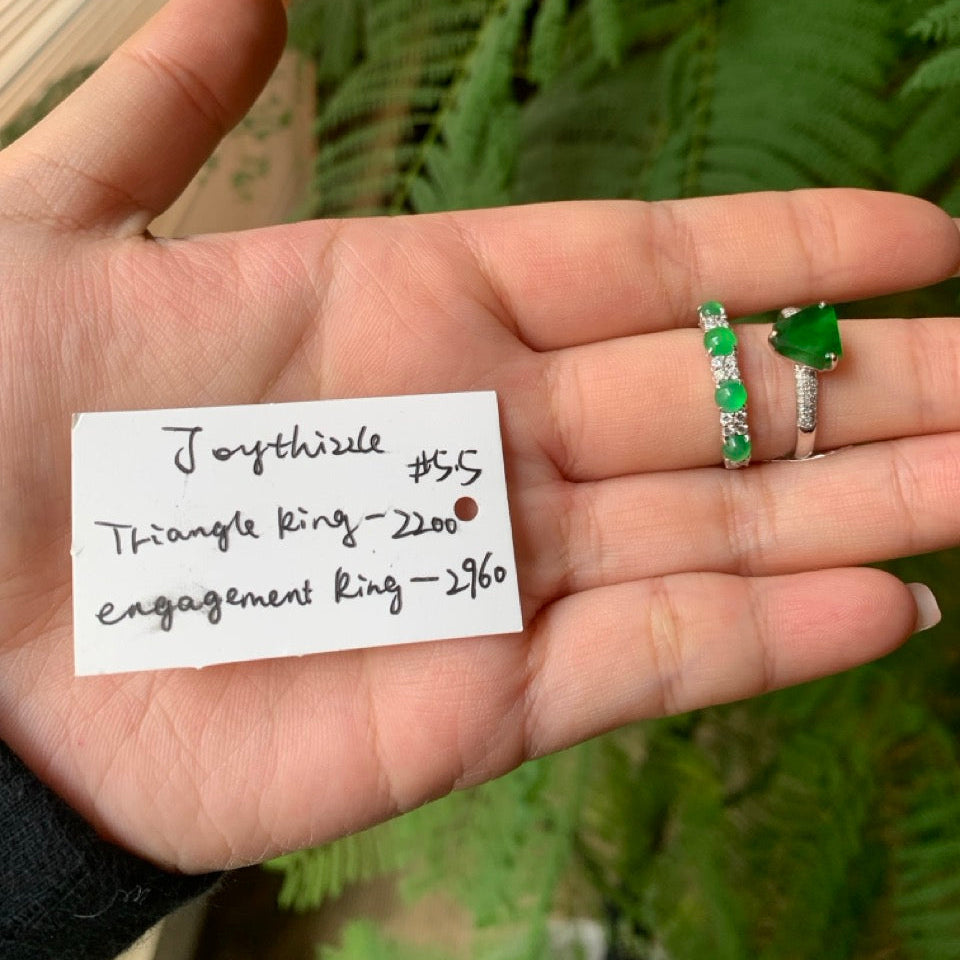 Triangular Jade Ring