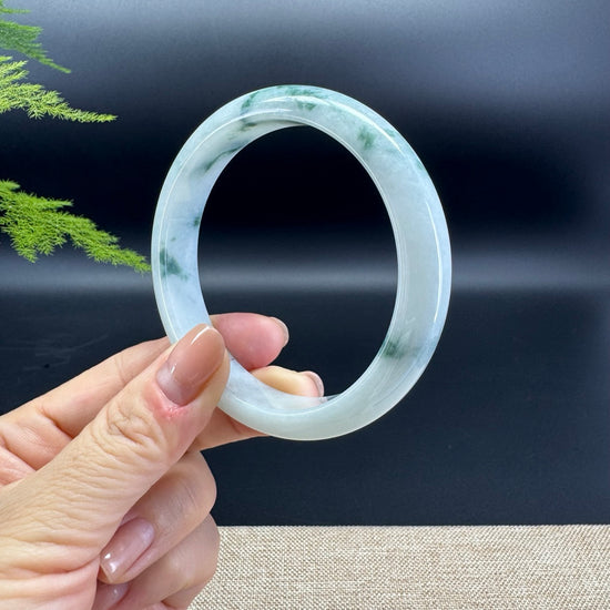 Genuine Burmese Green Jade Jadeite Bangle Bracelet ( 61.6mm )