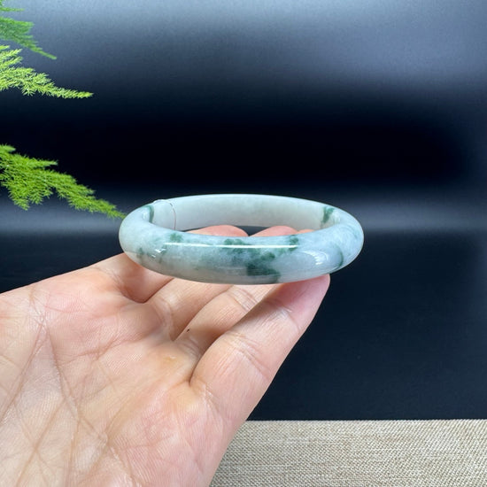 Genuine Burmese Green Jade Jadeite Bangle Bracelet ( 61.6mm )