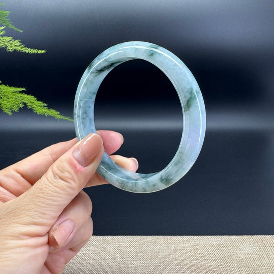 Genuine Burmese Green Jade Jadeite Bangle Bracelet ( 61.7mm )