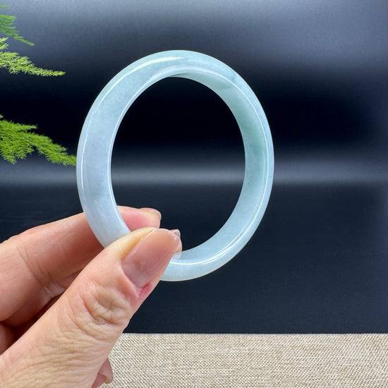 Genuine Burmese Blue Green Jade Jadeite Bangle Bracelet ( 61.4mm )
