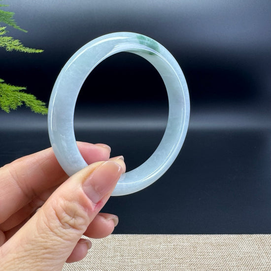 Genuine Burmese Green Jade Jadeite Bangle Bracelet ( 61.5mm )