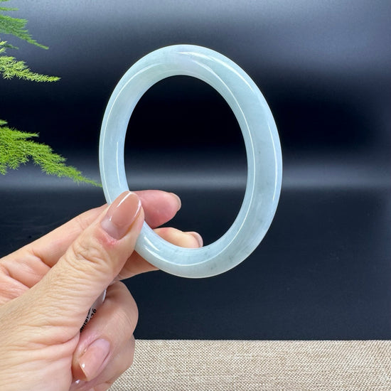 Genuine Burmese Apple Green Jade Jadeite Bangle Bracelet ( 61.6mm )