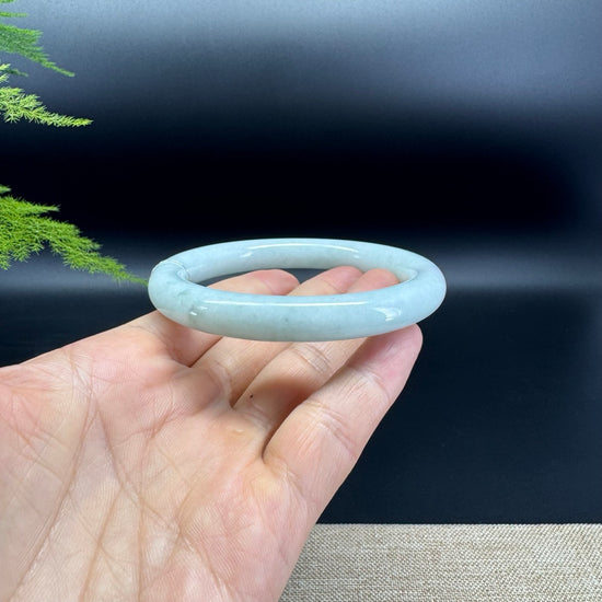 Genuine Burmese Apple Green Jade Jadeite Bangle Bracelet ( 61.6mm )