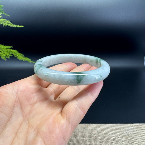 Genuine Burmese Green Jade Jadeite Bangle Bracelet ( 62.9mm )
