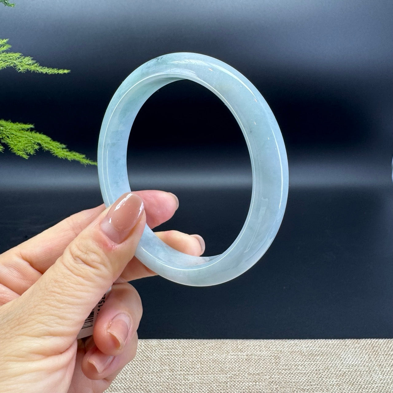 Genuine Burmese Green Jade Jadeite Bangle Bracelet ( 62.2mm )
