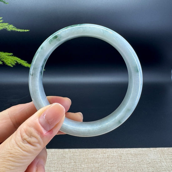 Genuine Burmese Green Jade Jadeite Bangle Bracelet ( 62.5mm )
