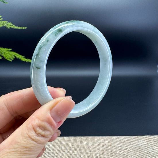 Genuine Burmese Green Jade Jadeite Bangle Bracelet ( 62.5mm )