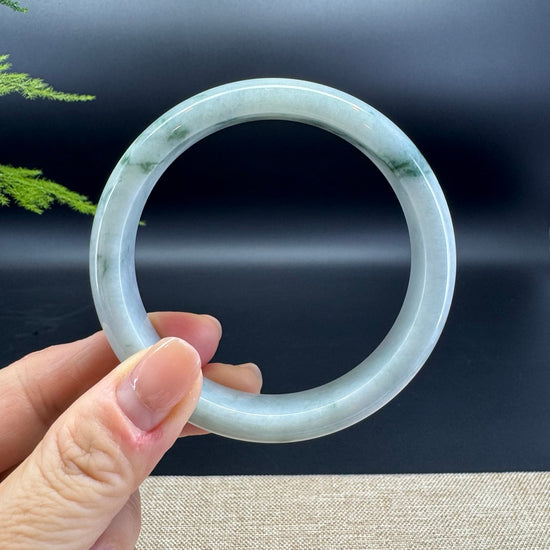 Genuine Burmese Green Jade Jadeite Bangle Bracelet ( 62.5mm )