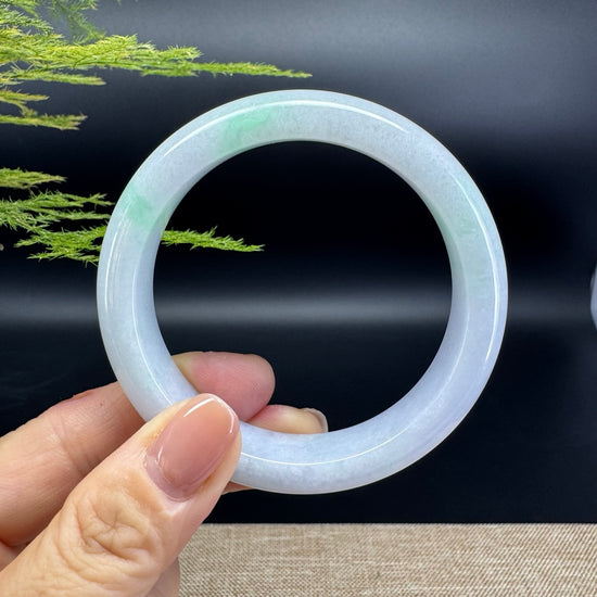 Genuine Burmese Green Jade Jadeite Bangle Bracelet (57.8mm)