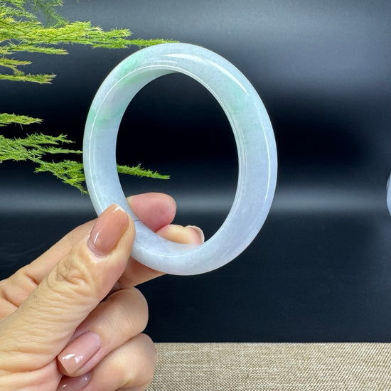 Genuine Burmese Green Jade Jadeite Bangle Bracelet (57.8mm)