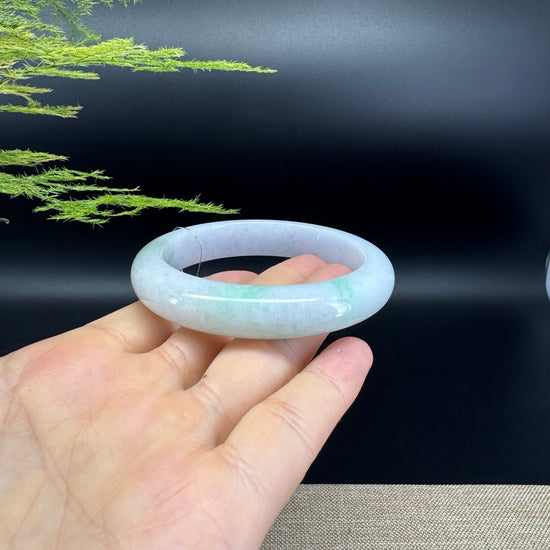 Genuine Burmese Green Jade Jadeite Bangle Bracelet (57.8mm)
