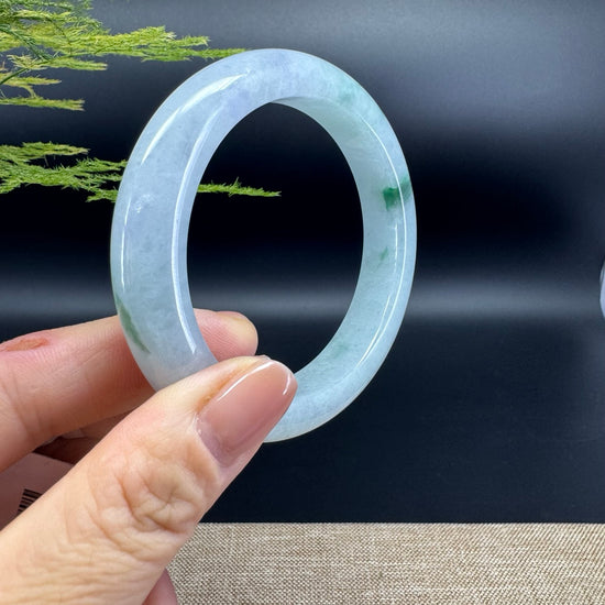 Genuine Burmese Green Jade Jadeite Bangle Bracelet (57mm)