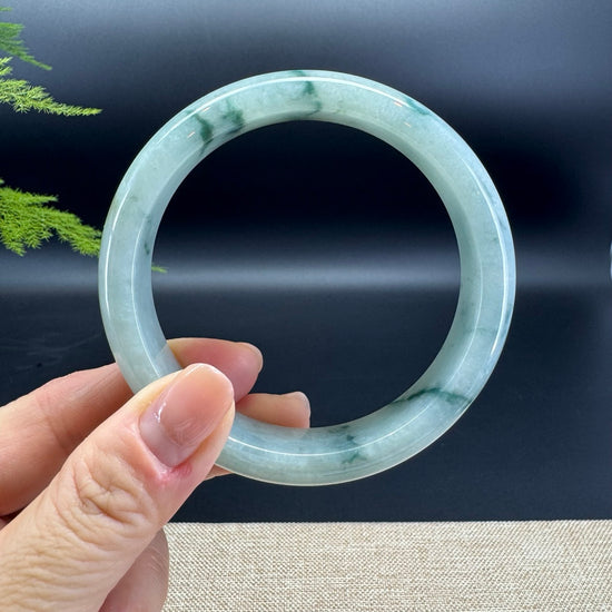 Genuine Burmese Green Jade Jadeite Bangle Bracelet ( 63.4mm )