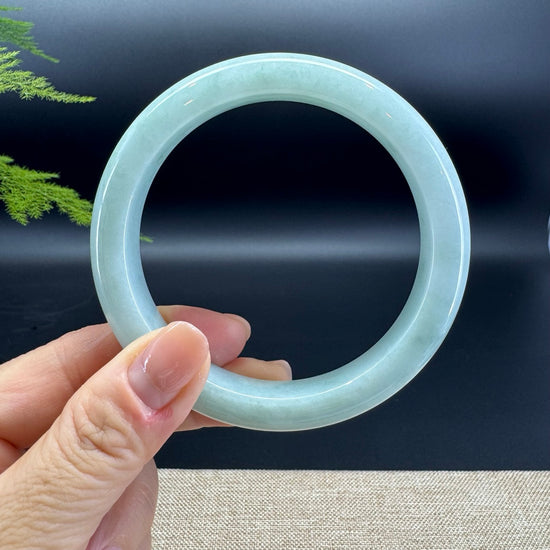 Genuine Burmese Apple Green Jade Jadeite Bangle Bracelet ( 64.7mm )