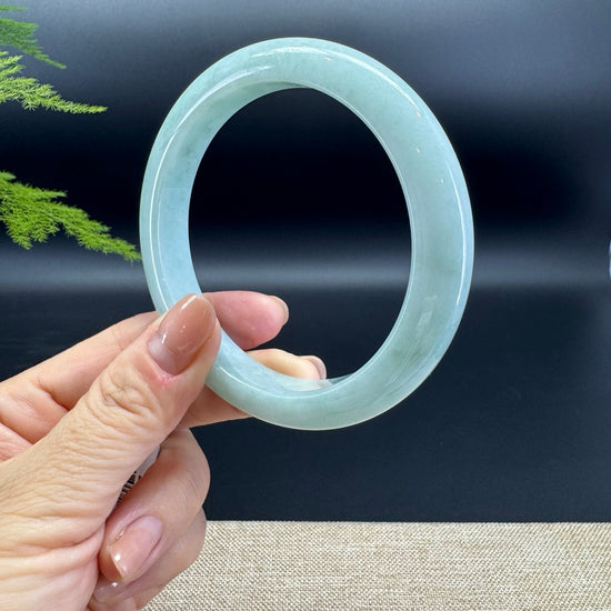 Genuine Burmese Apple Green Jade Jadeite Bangle Bracelet ( 64.7mm )