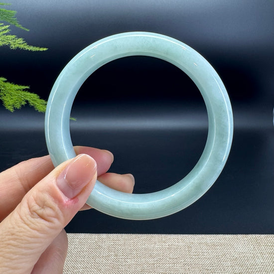 Genuine Burmese Apple Green Jade Jadeite Bangle Bracelet ( 64.7mm )