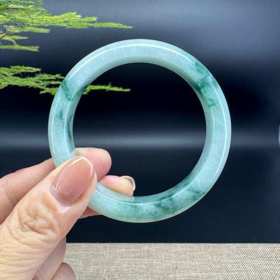 Genuine Burmese Green Jade Jadeite Bangle Bracelet ( 57.1mm )