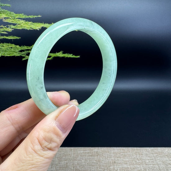 Genuine Burmese Green Jade Jadeite Bangle Bracelet (58mm)