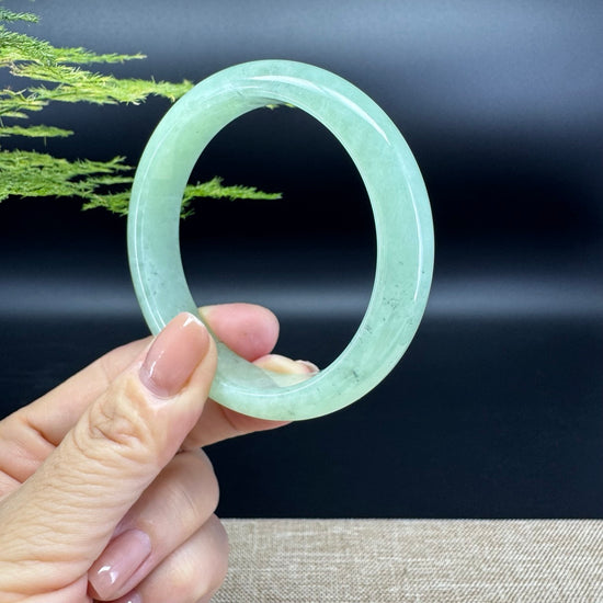 Genuine Burmese Green Jade Jadeite Bangle Bracelet (58mm)
