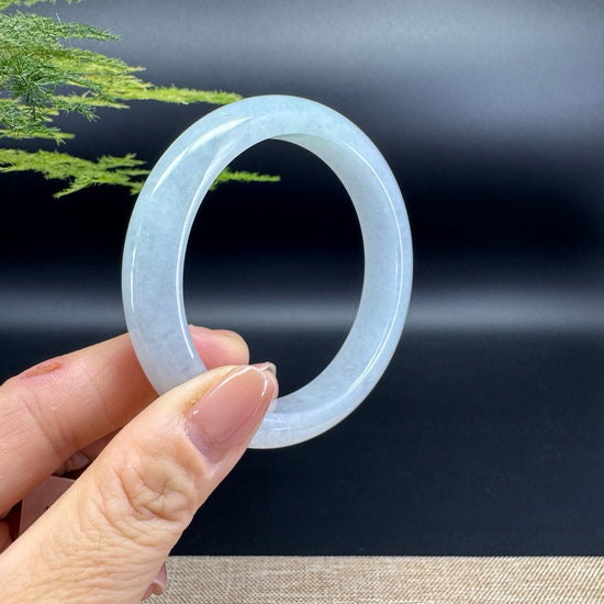 Genuine Burmese Icy Green Jade Jadeite Bangle Bracelet ( 58.5mm )