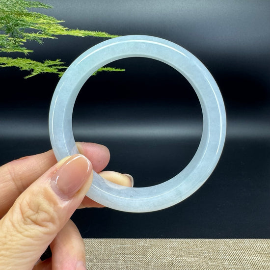 Genuine Burmese Green Jade Jadeite Bangle Bracelet (58.4mm)