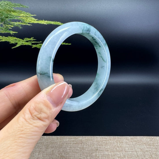 Genuine Burmese Icy Green Jade Jadeite Bangle Bracelet (57mm)