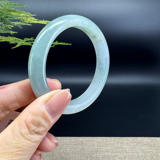 Genuine Burmese Yellow Green Jade Jadeite Bangle Bracelet ( 57.4mm )