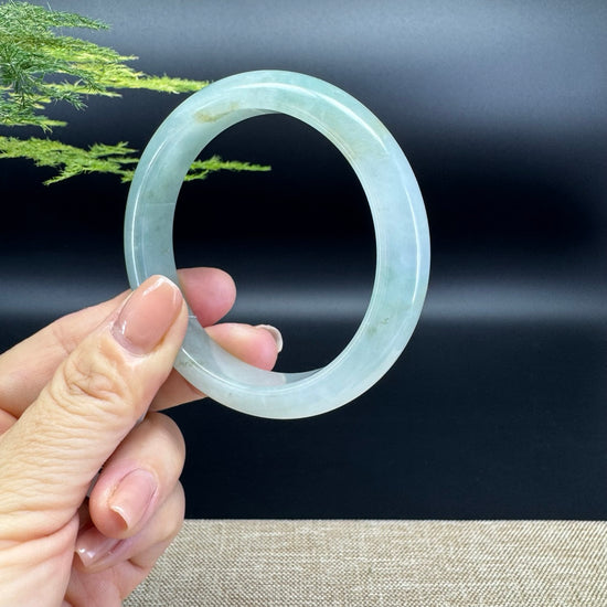 Genuine Burmese Yellow Green Jade Jadeite Bangle Bracelet ( 57.4mm )