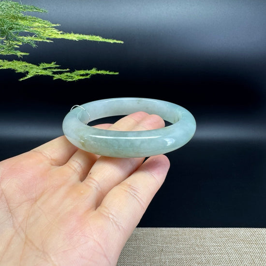 Genuine Burmese Yellow Green Jade Jadeite Bangle Bracelet ( 57.4mm )