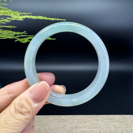Genuine Burmese Yellow Green Jade Jadeite Bangle Bracelet ( 57.4mm )