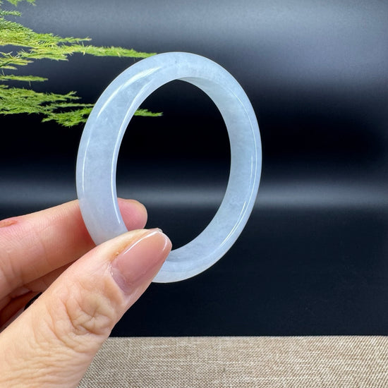 Genuine Burmese Icy  Jade Jadeite Bangle Bracelet (57.5mm)