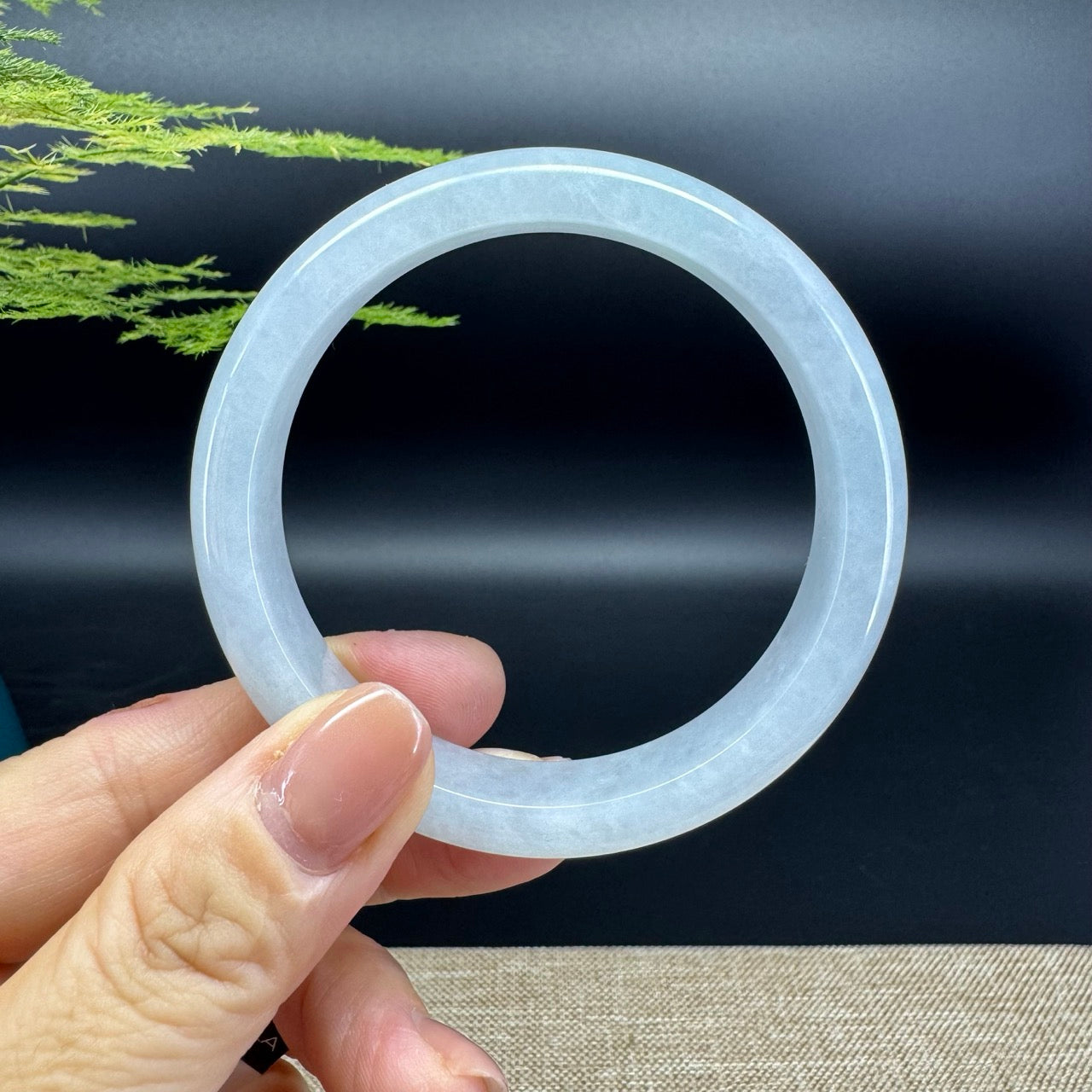 Genuine Burmese Icy  Jade Jadeite Bangle Bracelet (57.5mm)