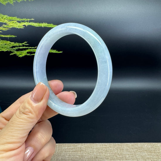 Genuine Burmese Lavender Jade Jadeite Bangle Bracelet ( 59.9mm )