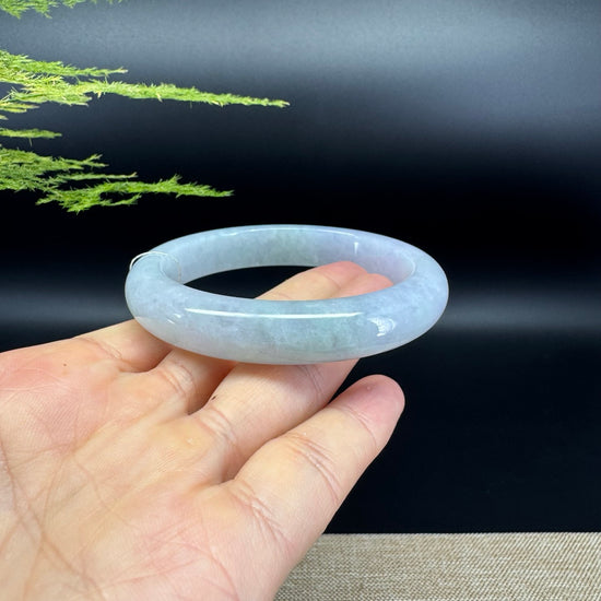 Genuine Burmese Lavender Jade Jadeite Bangle Bracelet ( 59.9mm )
