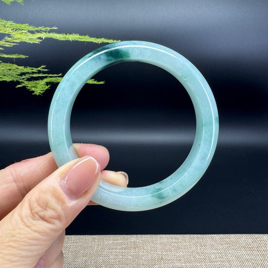 Genuine Burmese Green Jade Jadeite Bangle Bracelet ( 59.1mm )
