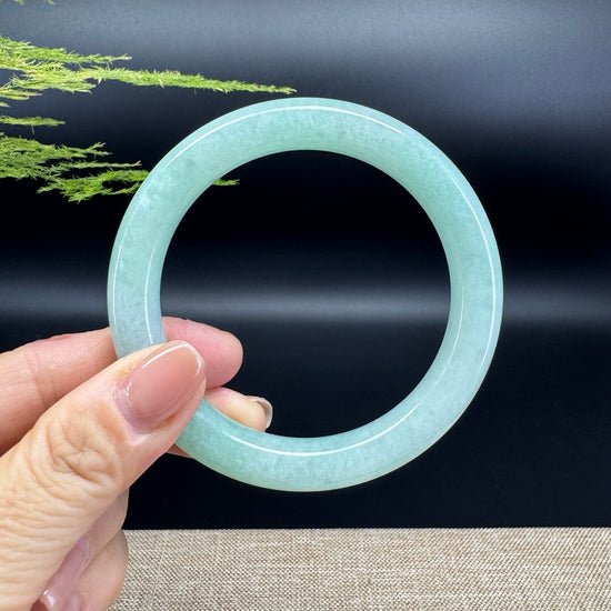 Genuine Burmese Green Jade Jadeite Bangle Bracelet (59.8mm)