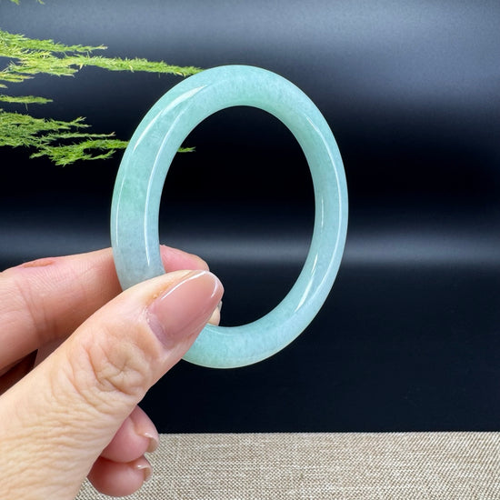 Genuine Burmese Green Jade Jadeite Bangle Bracelet (59.8mm)