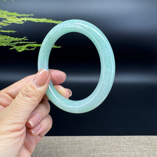 Genuine Burmese Green Jade Jadeite Bangle Bracelet (59.8mm)