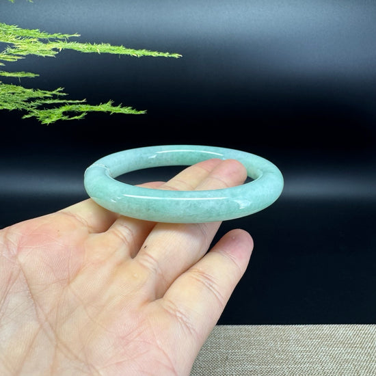 Genuine Burmese Green Jade Jadeite Bangle Bracelet (59.8mm)