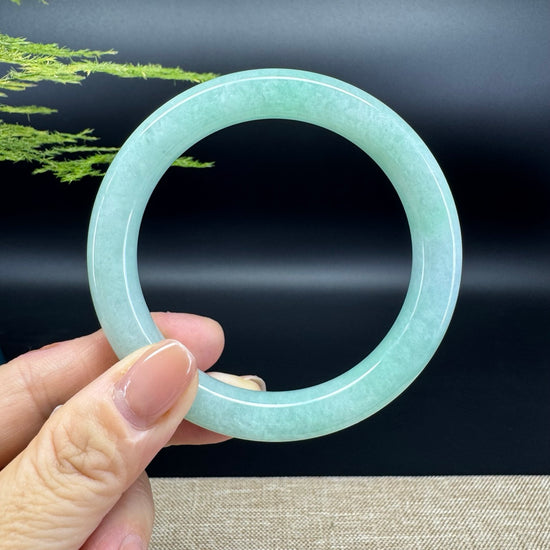 Genuine Burmese Green Jade Jadeite Bangle Bracelet (59.8mm)