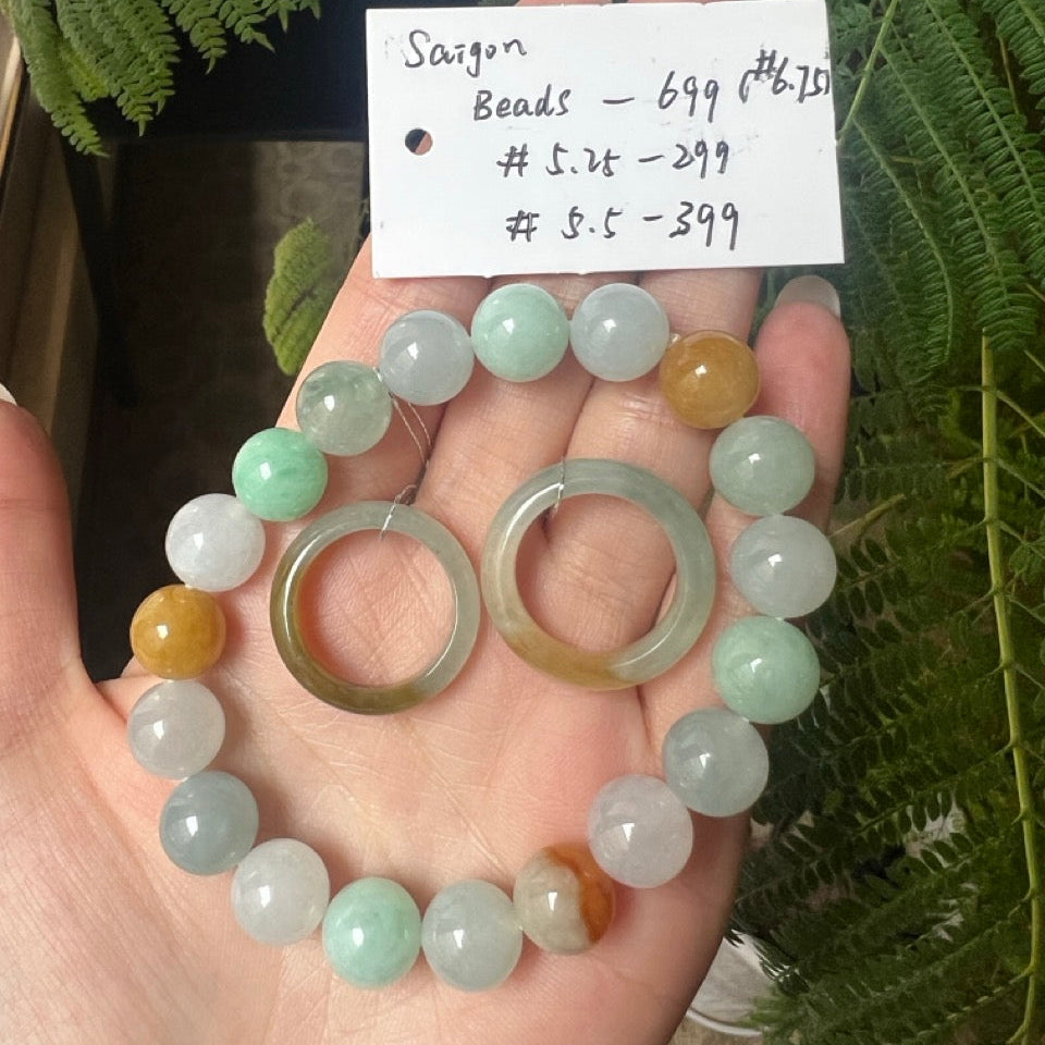 Live Natural Yellow Green Jadeite Jade Finger Bangle (01/31/26)