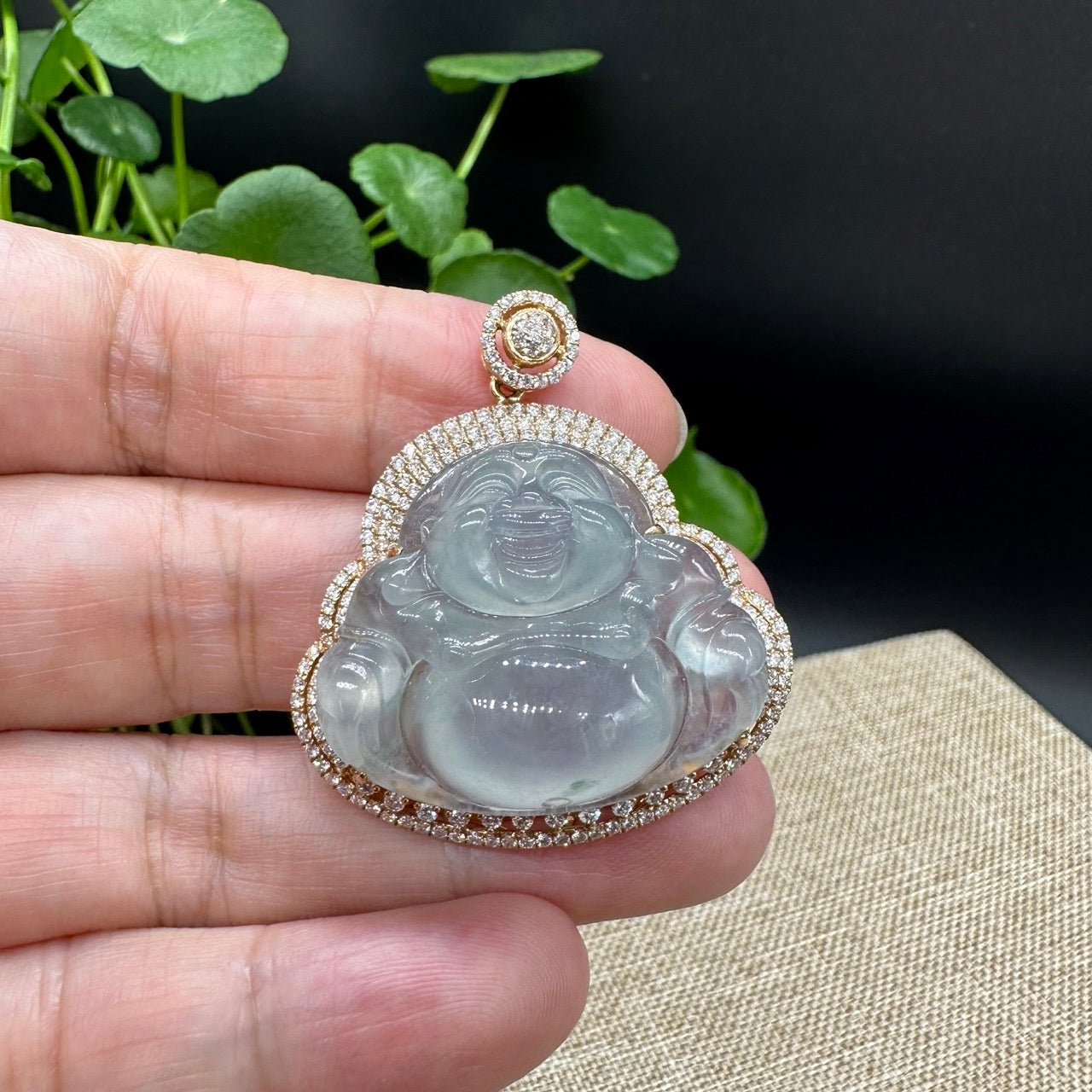 Pink Jade Buddha Necklace in Gold – Deelish